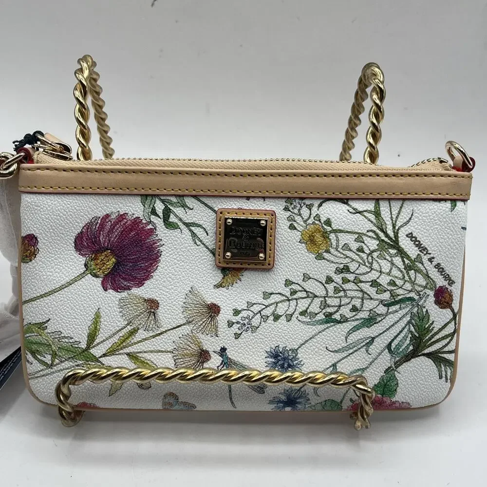 Dooney & Bourke Botanical Collection Large Zip Around Wristlet Wallet Clutch NWT